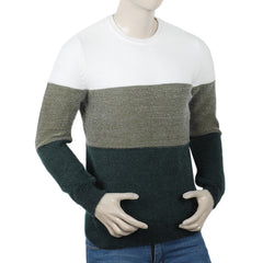 Eminent Men's Full Sleeve Sweaters - White & Green