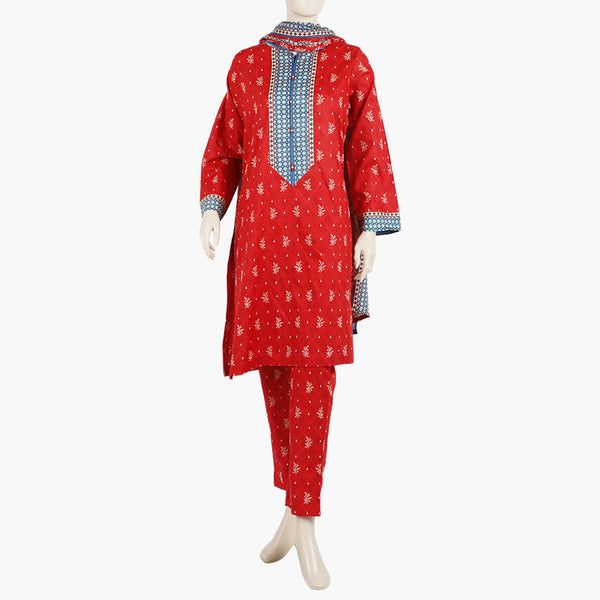 Women's Shalwar Suit - Red, Women Shalwar Suits, Chase Value, Chase Value