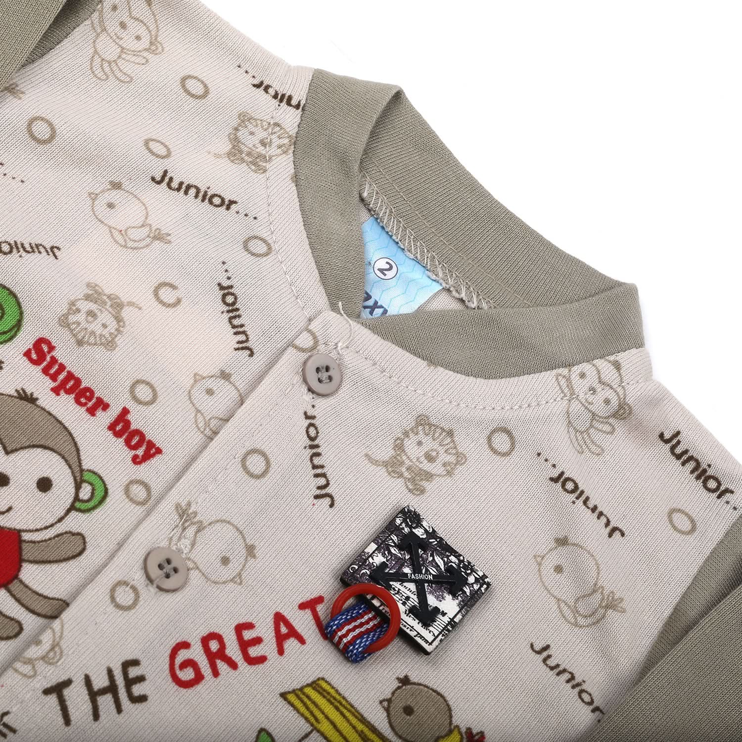 Newborn Boys Full Sleeves Suit - Grey, Newborn Boys Sets & Suits, Chase Value, Chase Value