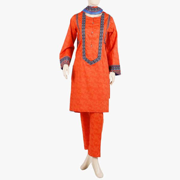 Women's Shalwar Suit - Orange, Women Shalwar Suits, Chase Value, Chase Value