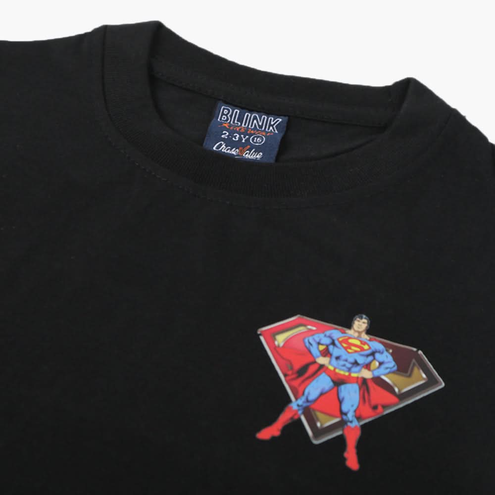 Boys Half Sleeves T-Shirt - Black, Boys T-Shirts, Chase Value, Chase Value