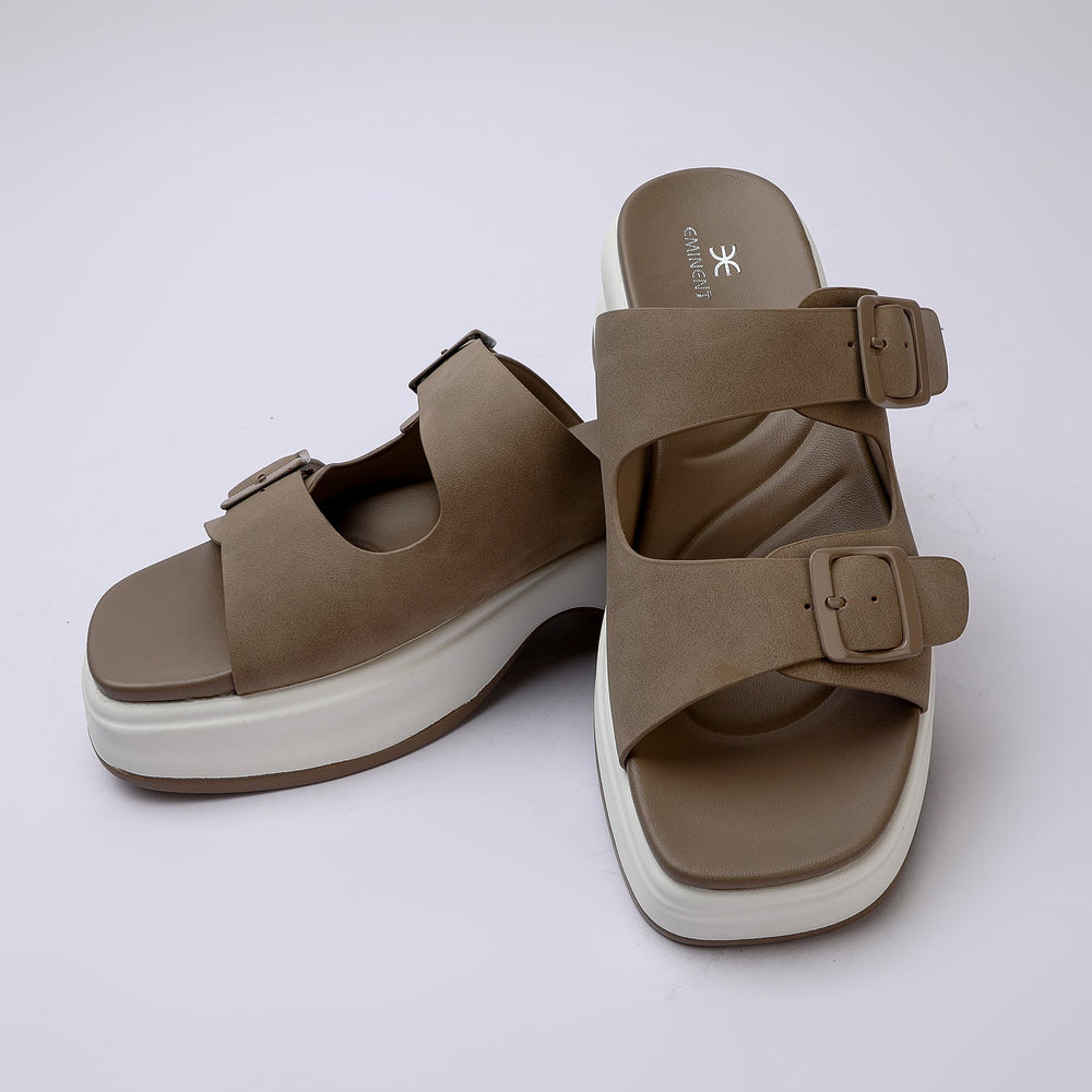 Eminent Women's Softy Slipper - Khaki, Women Slippers, Chase Value, Chase Value