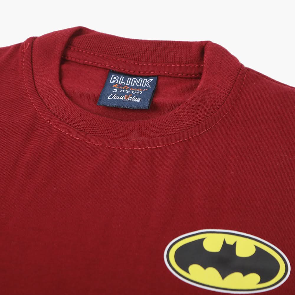 Boys Half Sleeves T-Shirt - Maroon, Boys T-Shirts, Chase Value, Chase Value