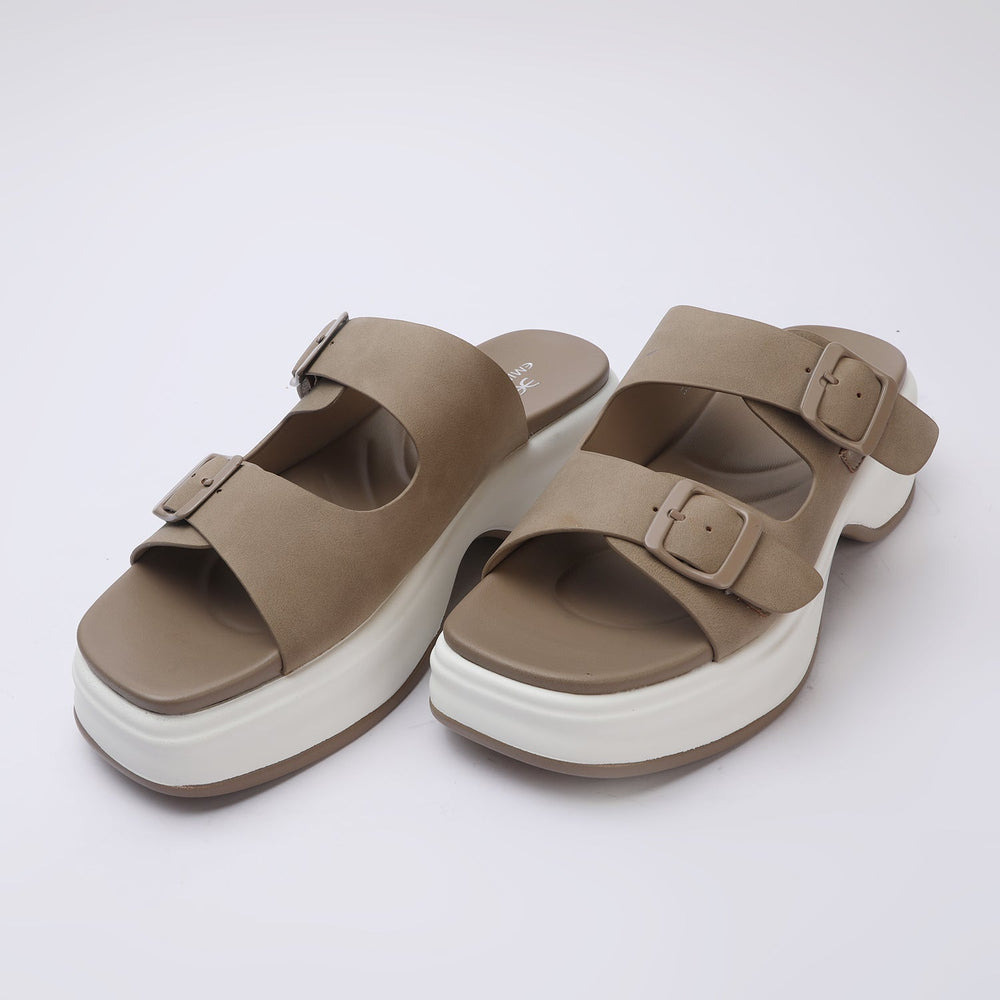 Eminent Women's Softy Slipper - Khaki, Women Slippers, Chase Value, Chase Value