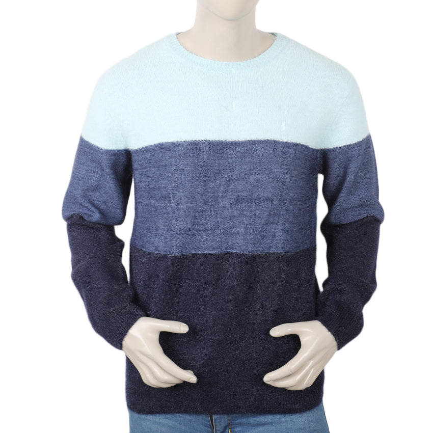 Eminent Men's Full Sleeve Sweaters - Light Blue & Navy Blue