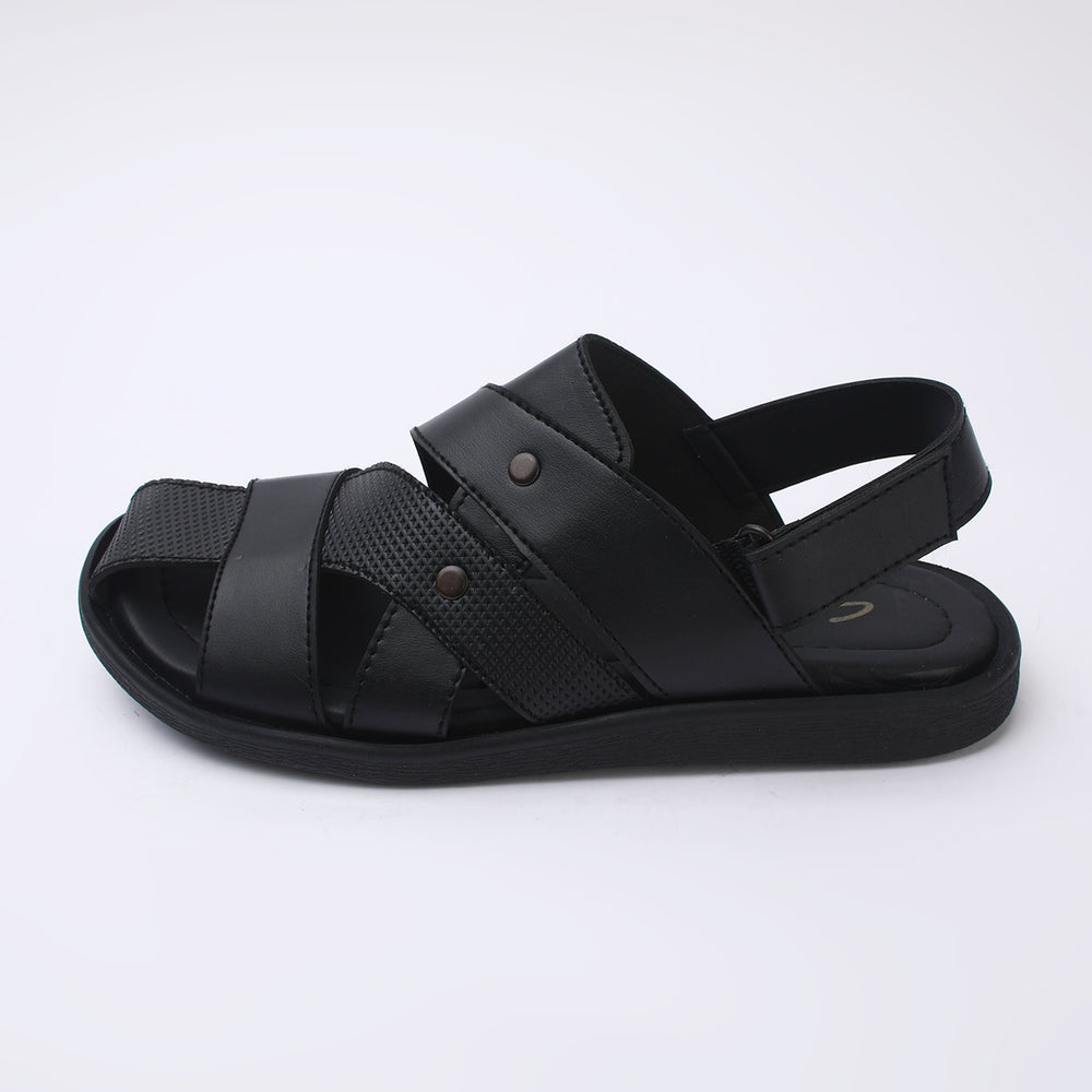 Men's Roman Sandal - Black, Men's Sandals, Chase Value, Chase Value