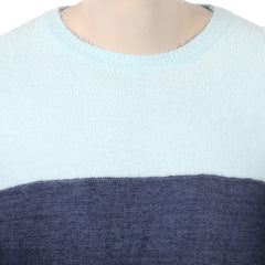 Eminent Men's Full Sleeve Sweaters - Light Blue & Navy Blue