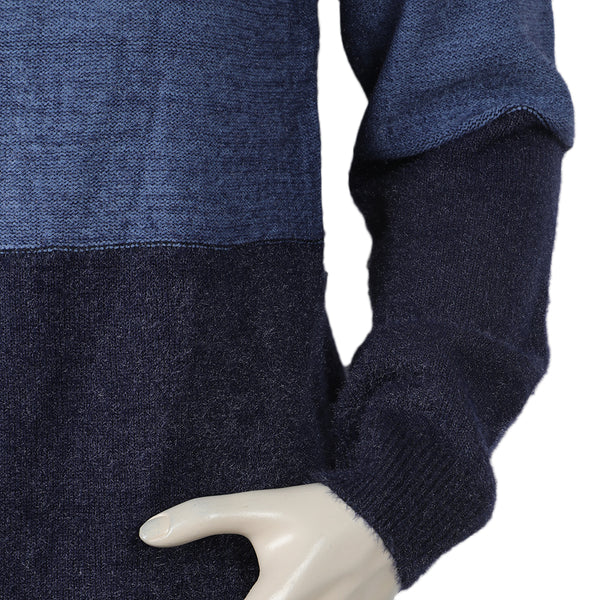 Eminent Men's Full Sleeve Sweaters - Light Blue & Navy Blue