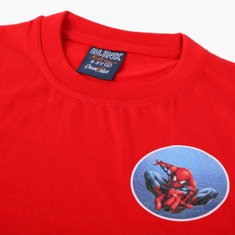 Boys Half Sleeves T-Shirt - Red, Boys T-Shirts, Chase Value, Chase Value