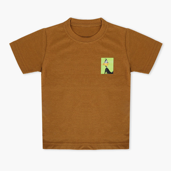 Boys Half Sleeves T-Shirt - Brown