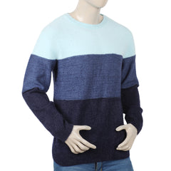 Eminent Men's Full Sleeve Sweaters - Light Blue & Navy Blue