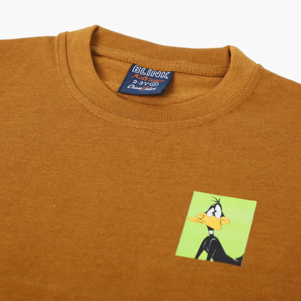 Boys Half Sleeves T-Shirt - Brown, Boys T-Shirts, Chase Value, Chase Value