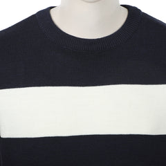 Eminent Men's Full Sleeve Sweaters - Navy Blue & Red