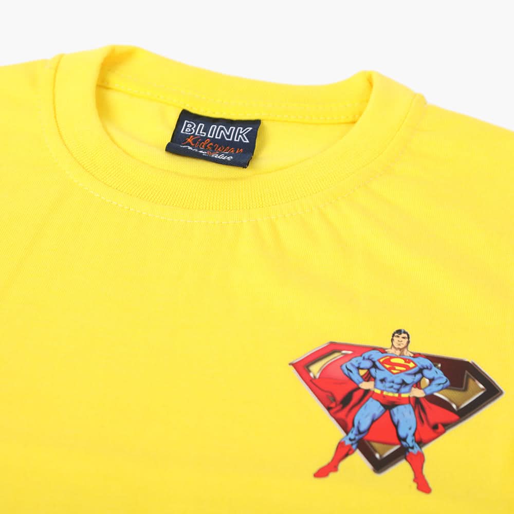 Boys Half Sleeves T-Shirt - Yellow, Boys T-Shirts, Chase Value, Chase Value