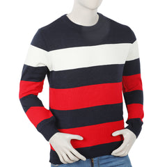 Eminent Men's Full Sleeve Sweaters - Navy Blue & Red