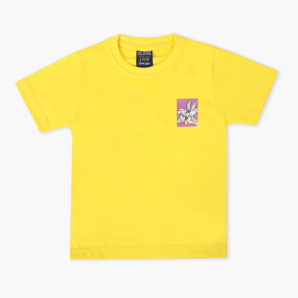 Boys Half Sleeves T-Shirt - Yellow, Boys T-Shirts, Chase Value, Chase Value