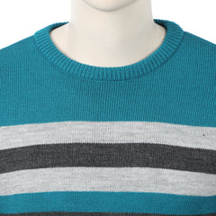 Eminent Men's Full Sleeve Sweaters - Teal & Charcoal