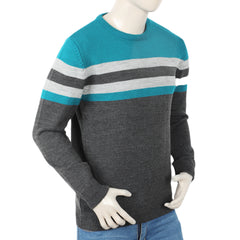 Eminent Men's Full Sleeve Sweaters - Teal & Charcoal