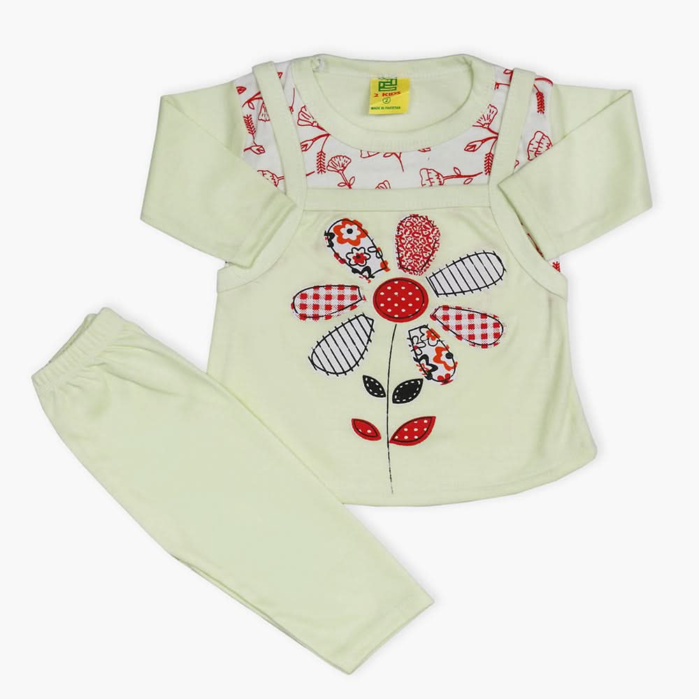 Newborn Girls Full Sleeves Suit - Light Green, Newborn Girls Winterwear, Chase Value, Chase Value