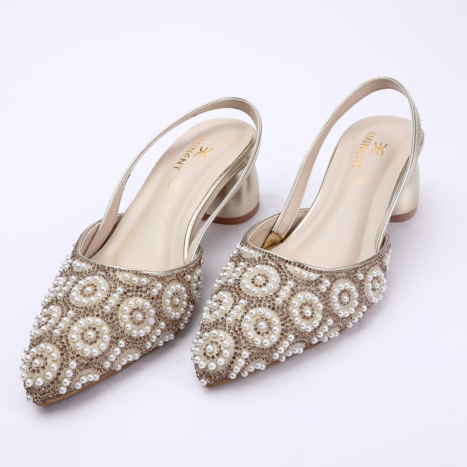 Eminent Women's Heel Banto Sandal - Golden, Women Heels, Eminent, Chase Value