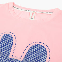 Girls Half Sleeves T-Shirt - Pink, Girls T-Shirts, Chase Value, Chase Value