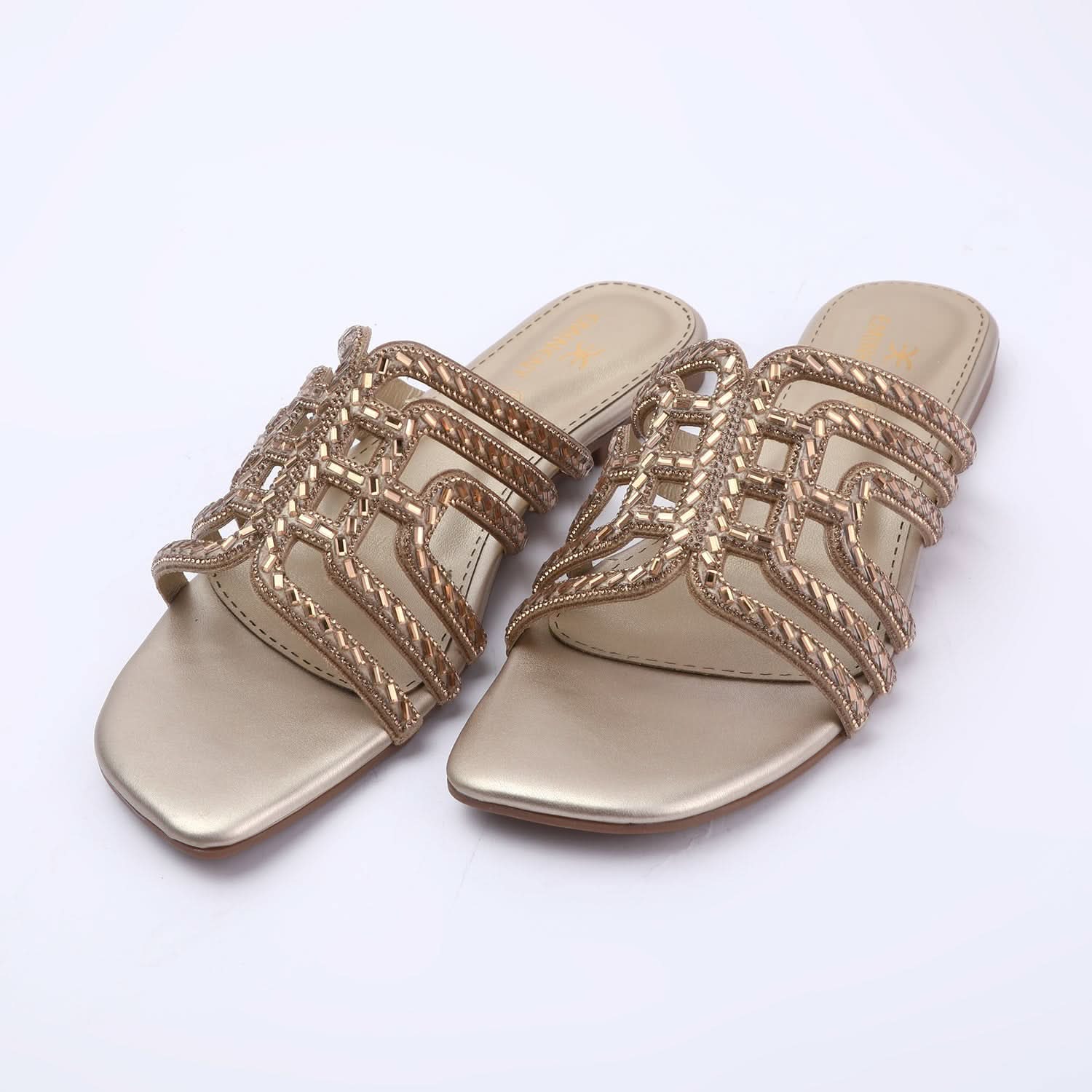 Eminent Women's Fancy Slipper - Golden, Women Slippers, Chase Value, Chase Value