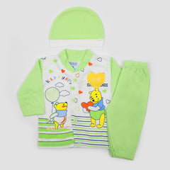 Newborn Boys Full Sleeves Suit - Green