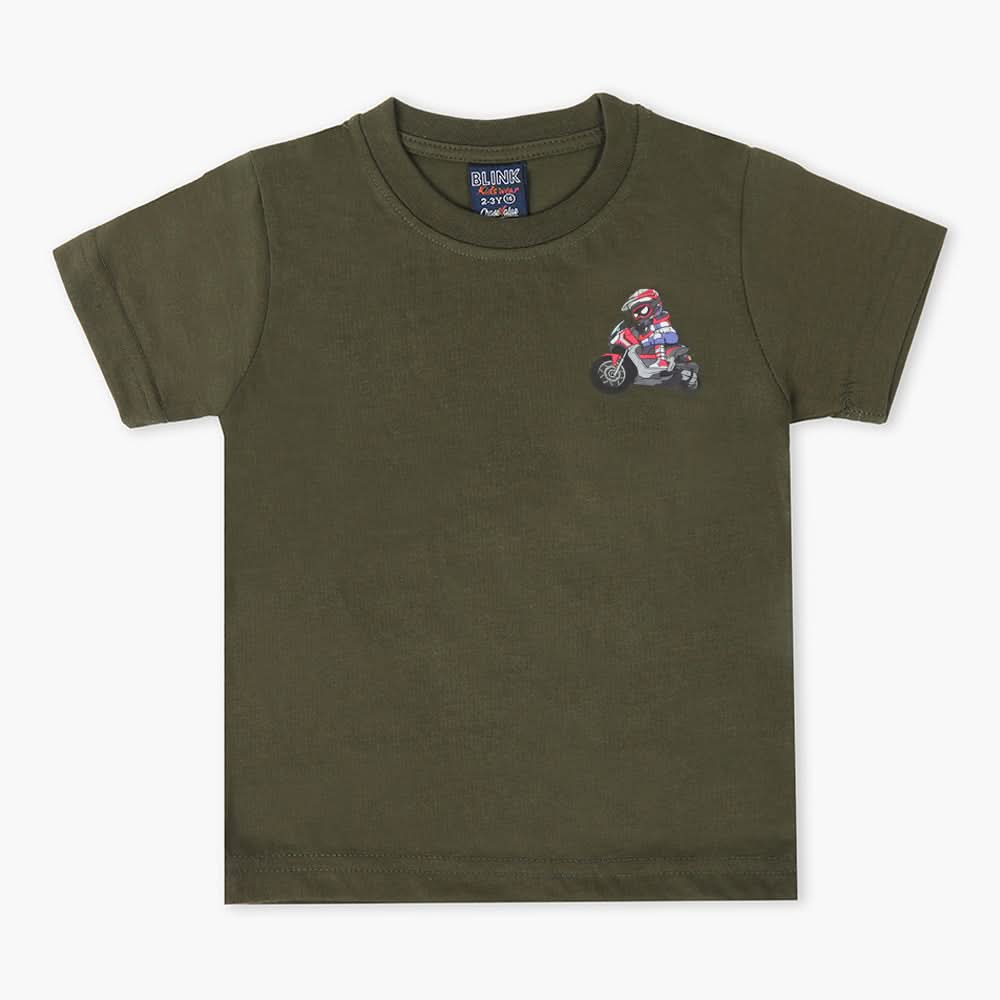 Boys Half Sleeves T-Shirt - Green, Boys T-Shirts, Chase Value, Chase Value