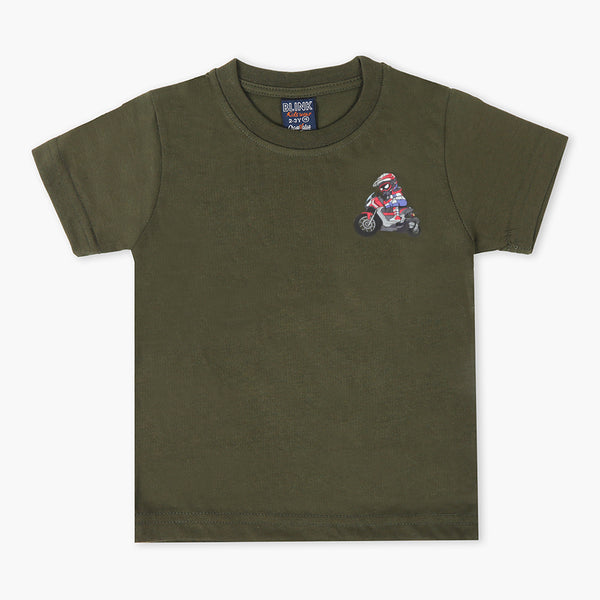 Boys Half Sleeves T-Shirt - Green