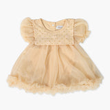 Newborn Girls Frock - Light Brown, Newborn Girls Frocks, Chase Value, Chase Value