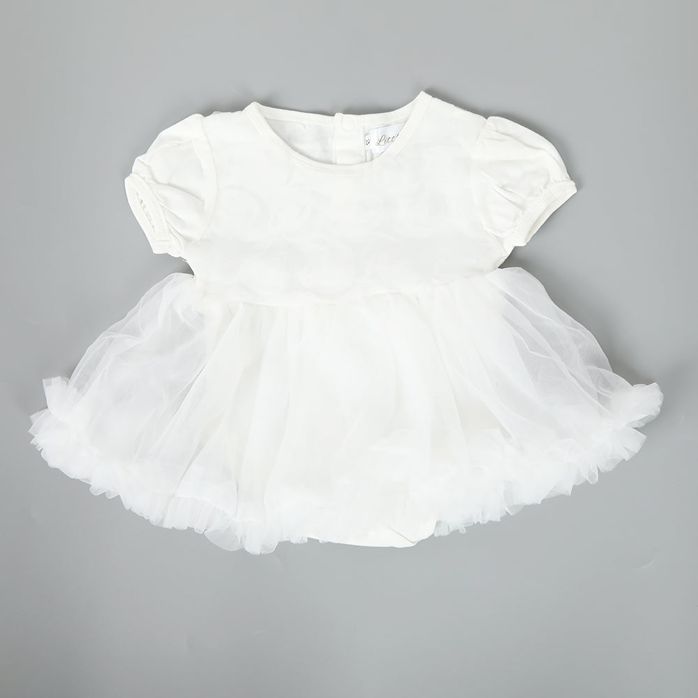 Newborn Girls Frock - White, Newborn Girls Frocks, Chase Value, Chase Value