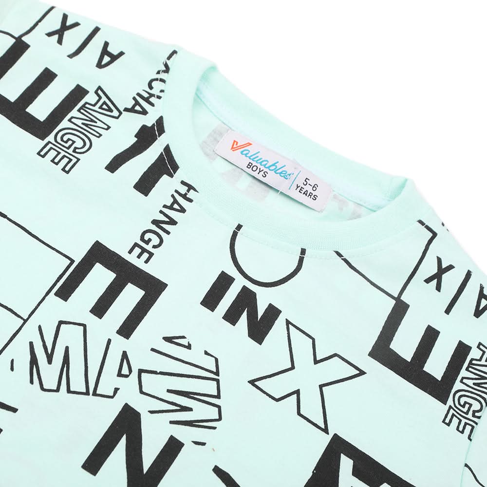 Boy Half Sleeves T-Shirt - Light Green, Boys T-Shirts, Chase Value, Chase Value