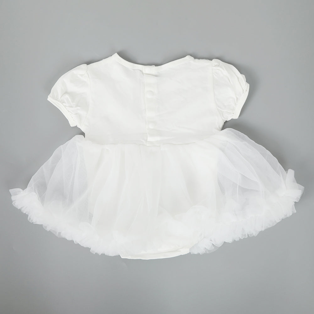 Newborn Girls Frock - White, Newborn Girls Frocks, Chase Value, Chase Value
