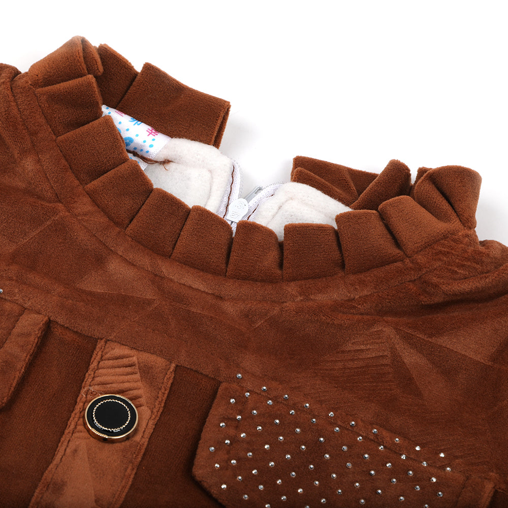 Girl Full Sleeves Tight Suit - Brown, Girls Suits, Chase Value, Chase Value