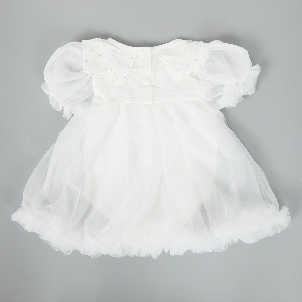 Newborn Girls Frock - White, Newborn Girls Frocks, Chase Value, Chase Value