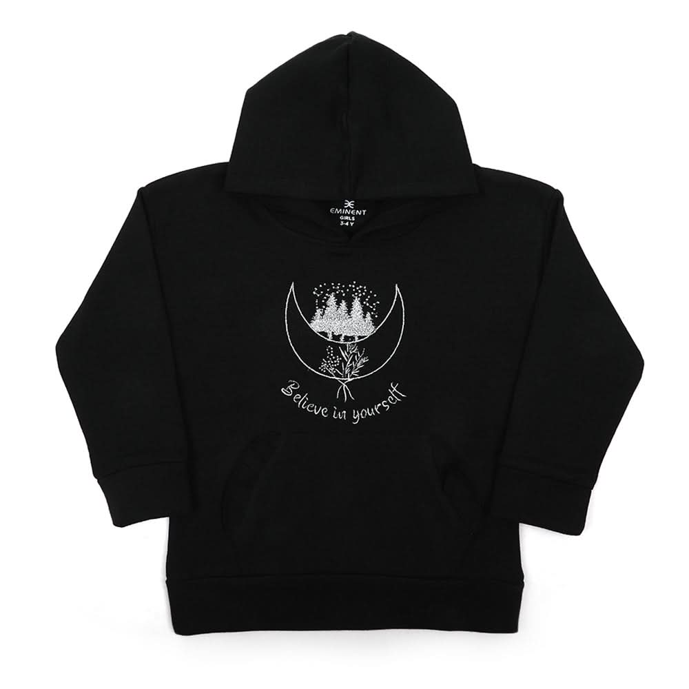 Eminent Girls Full Sleeves Hoodie Jacket - Black, Girls Hoodies & Sweat Shirts, Eminent, Chase Value