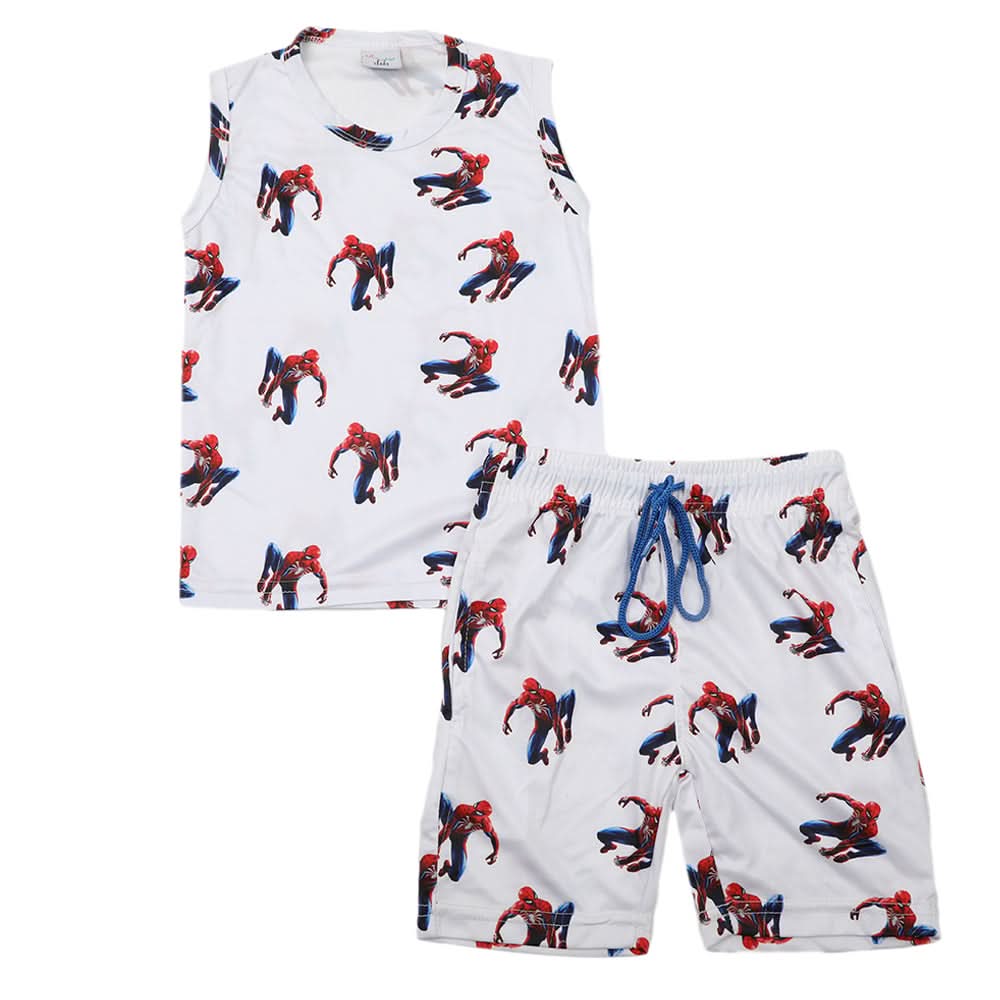 Boys Sando Suit - White, Boys Sets & Suits, Chase Value, Chase Value