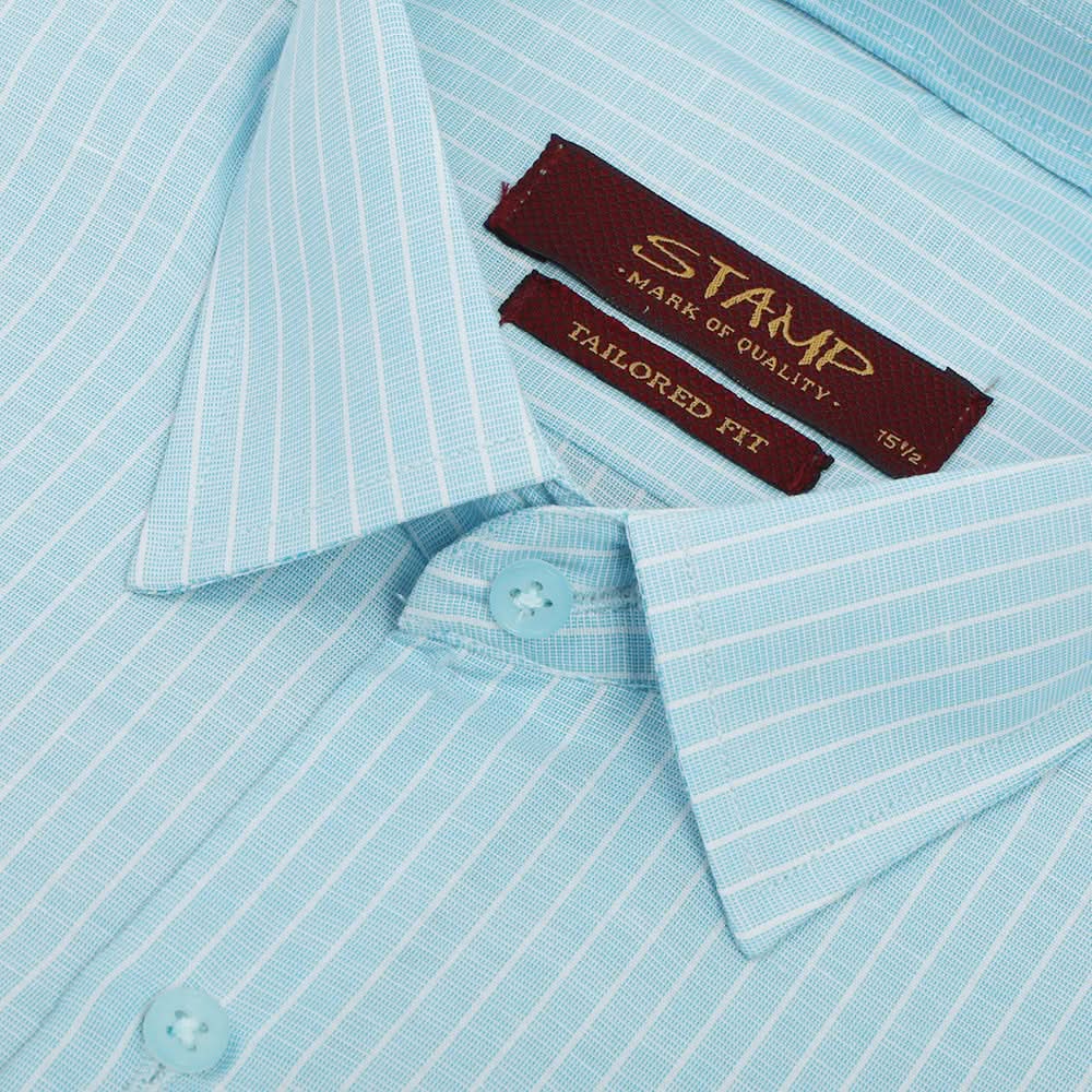 Men's Formal Stamp Stripe Shirt - Blue, Men's Shirts, Chase Value, Chase Value