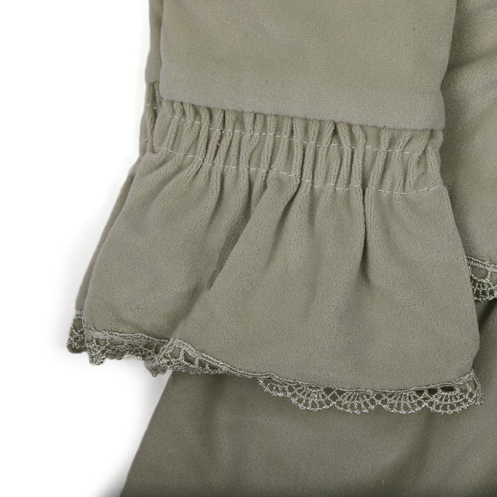 Girl Full Sleeves Denim Suit - Light Green, Girls Suits, Chase Value, Chase Value