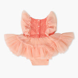 Newborn Girls Frock - Peach, Newborn Girls Frocks, Chase Value, Chase Value