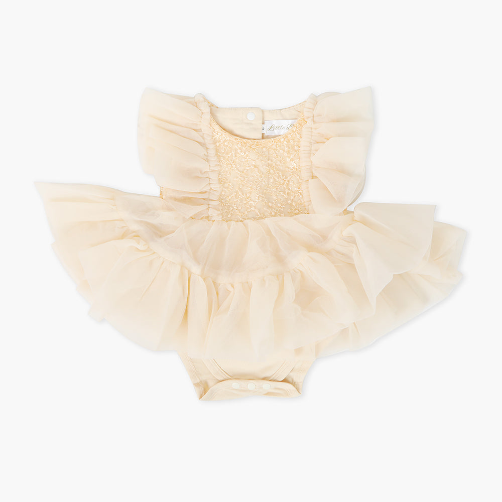 Newborn Girls Frock - Light Brown, Newborn Girls Frocks, Chase Value, Chase Value