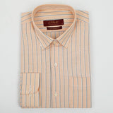 Men's Stamp Formal Stripe Shirt - Orange, Men's Shirts, Chase Value, Chase Value
