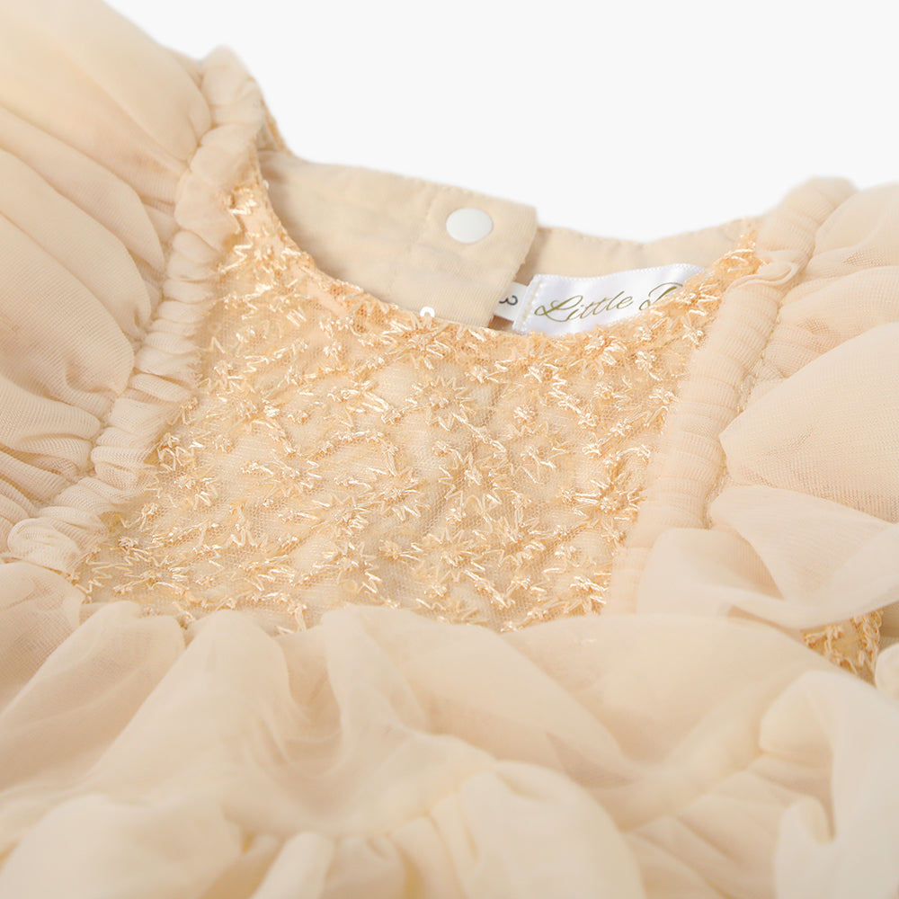 Newborn Girls Frock - Light Brown, Newborn Girls Frocks, Chase Value, Chase Value