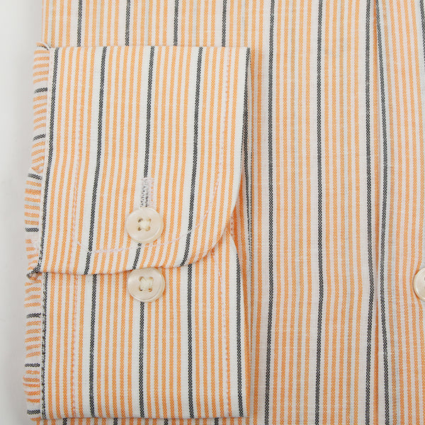 Men's Stamp Formal Stripe Shirt - Orange