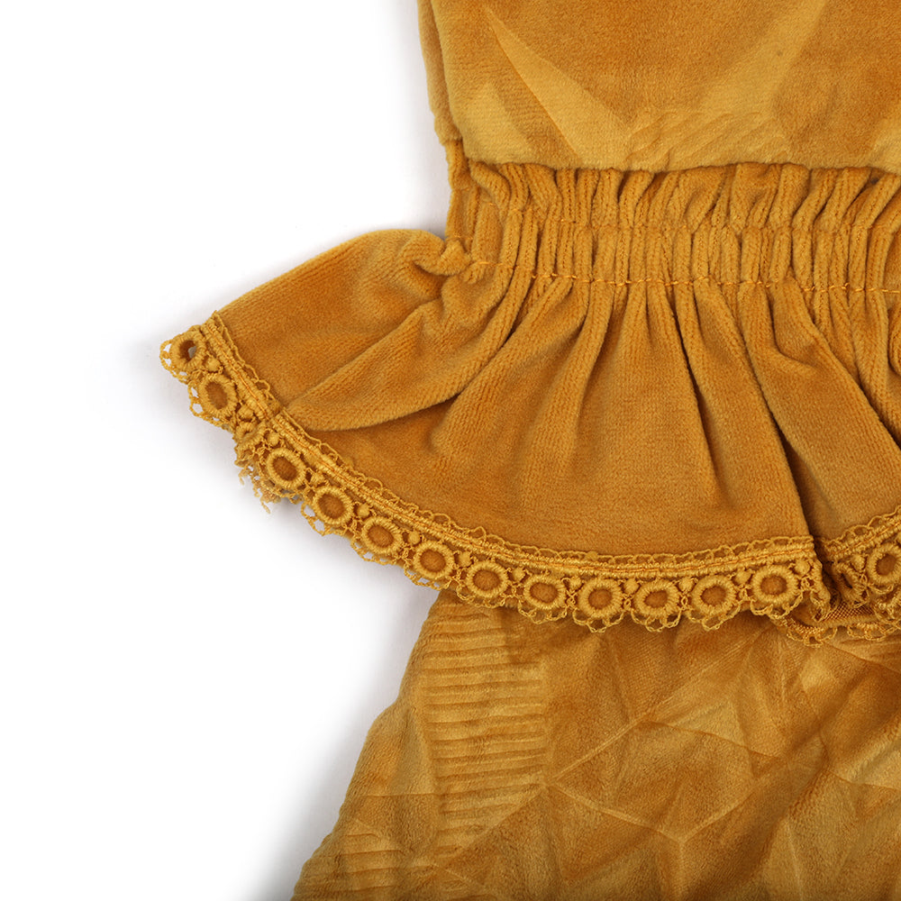 Girl Full Sleeves Tight Suit - Mustard, Girls Suits, Chase Value, Chase Value