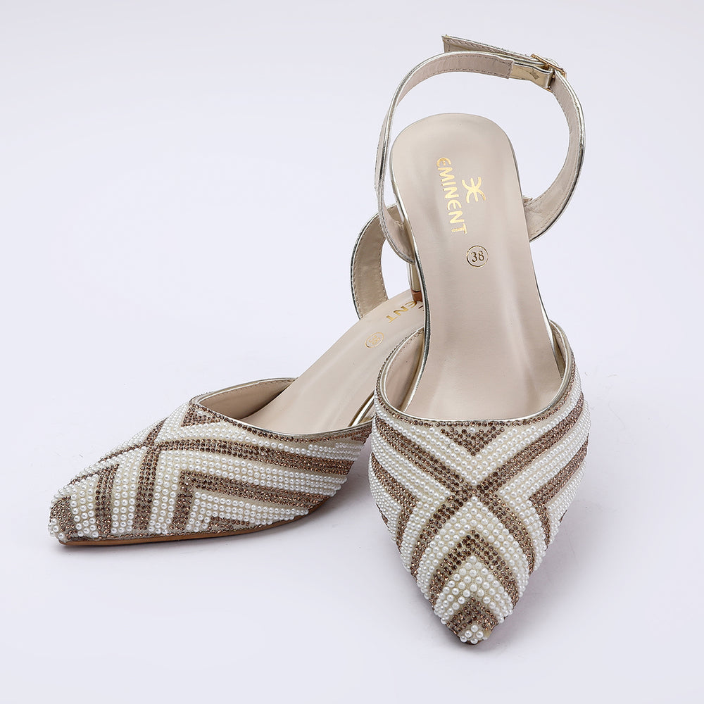 Eminent Women's Heel Banto Sandal - Golden, Women Heels, Eminent, Chase Value