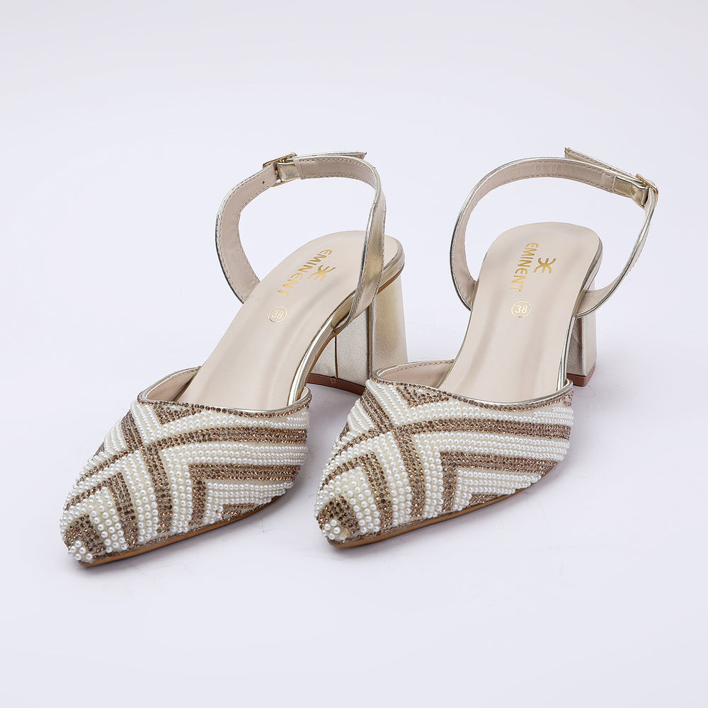 Eminent Women's Heel Banto Sandal - Golden, Women Heels, Eminent, Chase Value