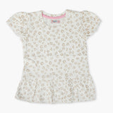 Girls Half Sleeves T-Shirt - White, Girls T-Shirts, Chase Value, Chase Value