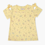 Girls Half Sleeves T-Shirt - Lemon, Girls T-Shirts, Chase Value, Chase Value