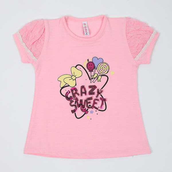 Girls Western Top - Baby Pink, Girls Tops, Chase Value, Chase Value